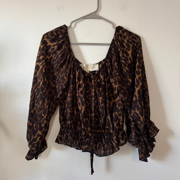 Jen's Pirate Booty Animal Print Top - Picture 1 of 8